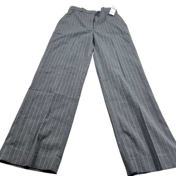 Abercrombie & Fitch Pants Womens 26 Pinstripe Wide Leg Trouser Gray Tags - Picture 1 of 8